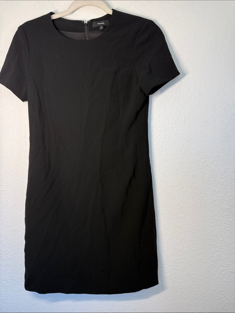 Theory  Black Short Sleeve Dress